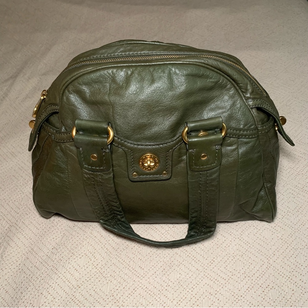 Marc By Marc Jacobs Green Satchel with Metallic Hardware - Picture 14 of 16